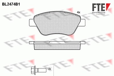 Fte Bremsbelagsatz, Scheibenbremse [Hersteller-Nr. 9010754] für Fiat, Lancia von FTE