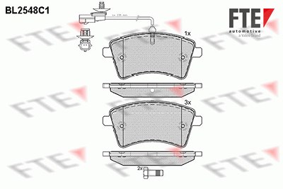 Fte Bremsbelagsatz, Scheibenbremse [Hersteller-Nr. 9010801] für Nissan, Renault von FTE