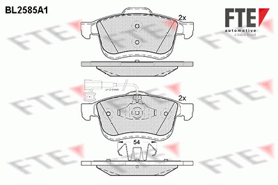 Fte Bremsbelagsatz, Scheibenbremse [Hersteller-Nr. 9010836] für Fiat, Lancia, Opel von FTE