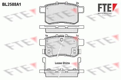 Fte Bremsbelagsatz, Scheibenbremse [Hersteller-Nr. 9010839] für Honda von FTE