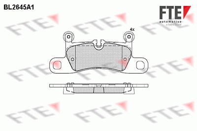 Fte Bremsbelagsatz, Scheibenbremse [Hersteller-Nr. 9010888] für Porsche, VW von FTE