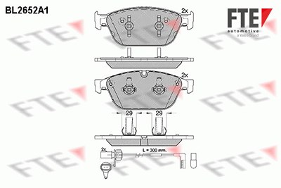 Fte Bremsbelagsatz, Scheibenbremse [Hersteller-Nr. 9010891] für Audi von FTE