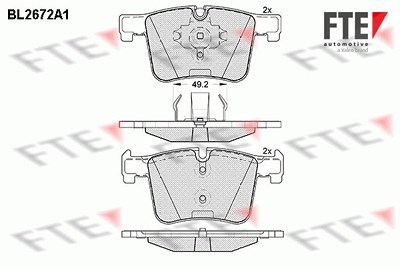 Fte Bremsbelagsatz, Scheibenbremse [Hersteller-Nr. 9010907] für BMW von FTE