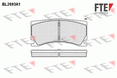 Fte Bremsbelagsatz, Scheibenbremse [Hersteller-Nr. 9010922] für Ds, Jaguar, Peugeot von FTE