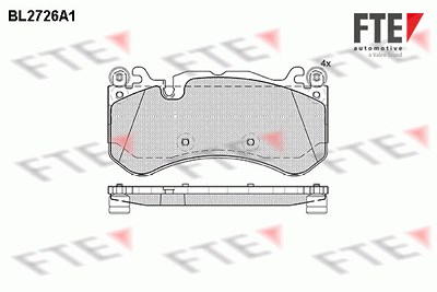 Fte Bremsbelagsatz, Scheibenbremse [Hersteller-Nr. 9010949] für Mercedes-Benz von FTE