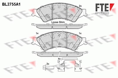 Fte Bremsbelagsatz, Scheibenbremse [Hersteller-Nr. 9010963] für Ford von FTE