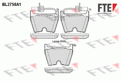 Fte Bremsbelagsatz, Scheibenbremse [Hersteller-Nr. 9010966] für Audi, Lamborghini, VW von FTE