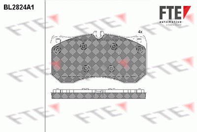 Fte Bremsbelagsatz, Scheibenbremse [Hersteller-Nr. 9011006] für Audi von FTE