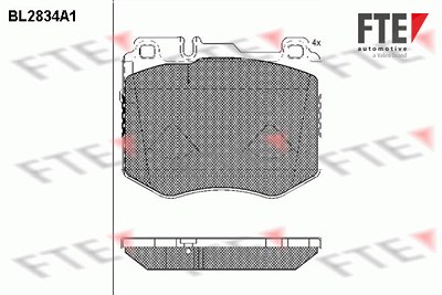 Fte Bremsbelagsatz, Scheibenbremse [Hersteller-Nr. 9011013] für Mercedes-Benz von FTE