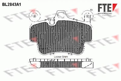 Fte Bremsbelagsatz, Scheibenbremse [Hersteller-Nr. 9011019] für Porsche von FTE