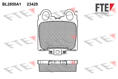 Fte Bremsbelagsatz, Scheibenbremse [Hersteller-Nr. 9011025] für Lexus von FTE