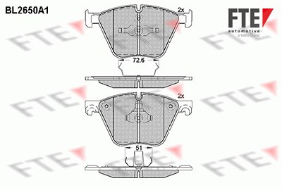 Fte Bremsbelagsatz, Scheibenbremse [Hersteller-Nr. 9011038] für BMW von FTE