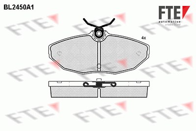 Fte Bremsbelagsatz, Scheibenbremse [Hersteller-Nr. 9011042] für Jaguar von FTE