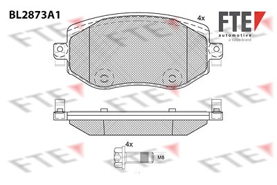 Fte Bremsbelagsatz, Scheibenbremse [Hersteller-Nr. 9011113] für Renault von FTE