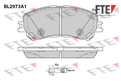 Fte Bremsbelagsatz, Scheibenbremse [Hersteller-Nr. 9011219] für Renault von FTE