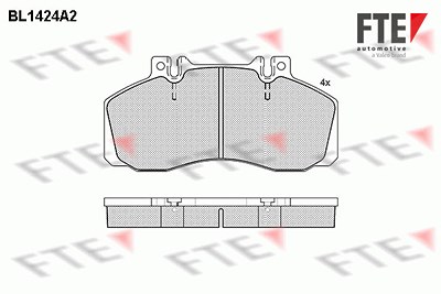 Fte Bremsbelagsatz, Scheibenbremse [Hersteller-Nr. 9500011] für Mercedes-Benz von FTE