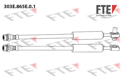 Fte Bremsschlauch mit Hohlschraube hinten [Hersteller-Nr. 9240468] für Audi, Cupra, Seat, Skoda, VW von FTE