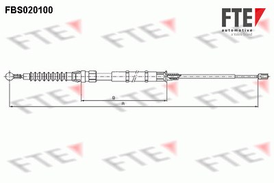 Fte Seilzug, Feststellbremse [Hersteller-Nr. 9250004] für Skoda von FTE