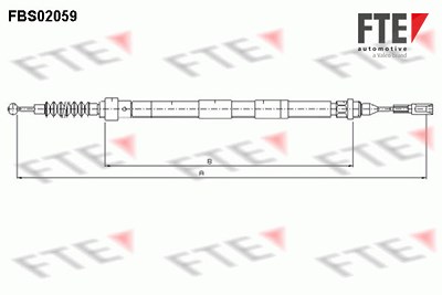 Fte Seilzug, Feststellbremse [Hersteller-Nr. 9250062] für Ford, Seat, VW von FTE