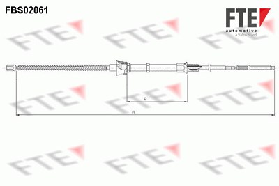 Fte Seilzug, Feststellbremse [Hersteller-Nr. 9250063] für Seat, VW von FTE