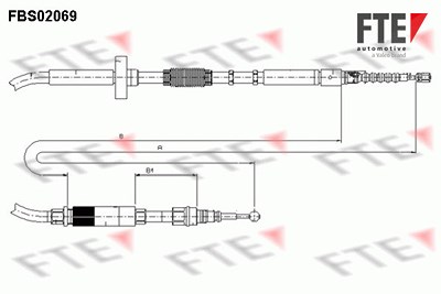 Fte Seilzug, Feststellbremse [Hersteller-Nr. 9250070] für Audi von FTE