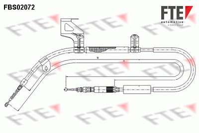 Fte Seilzug, Feststellbremse [Hersteller-Nr. 9250073] für Audi von FTE