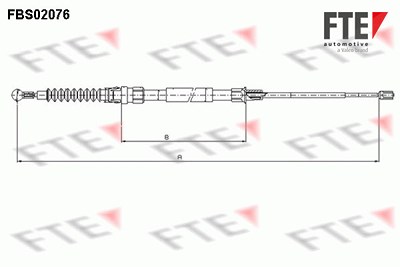 Fte Seilzug, Feststellbremse [Hersteller-Nr. 9250077] für Seat, Skoda, VW von FTE