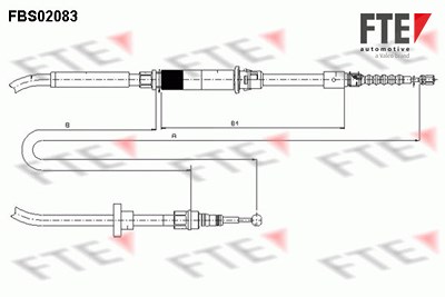 Fte Seilzug, Feststellbremse [Hersteller-Nr. 9250083] für VW von FTE