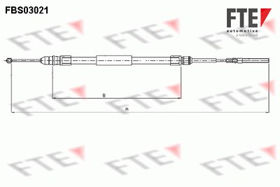 Fte Seilzug, Feststellbremse [Hersteller-Nr. 9250110] für BMW von FTE