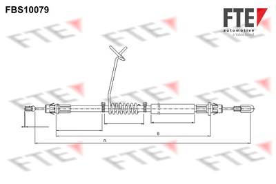 Fte Seilzug, Feststellbremse [Hersteller-Nr. 9250370] für Ford von FTE