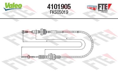 Fte Seilzug, Kupplungsbetätigung [Hersteller-Nr. 4101905] für Citroën, Peugeot, Toyota von FTE