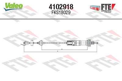 Fte Seilzug, Kupplungsbetätigung [Hersteller-Nr. 4102918] für Peugeot von FTE