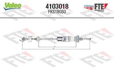 Fte Seilzug, Kupplungsbetätigung [Hersteller-Nr. 4103018] für Peugeot von FTE