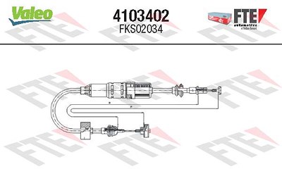 Fte Seilzug, Kupplungsbetätigung [Hersteller-Nr. 4103402] für Seat, VW von FTE