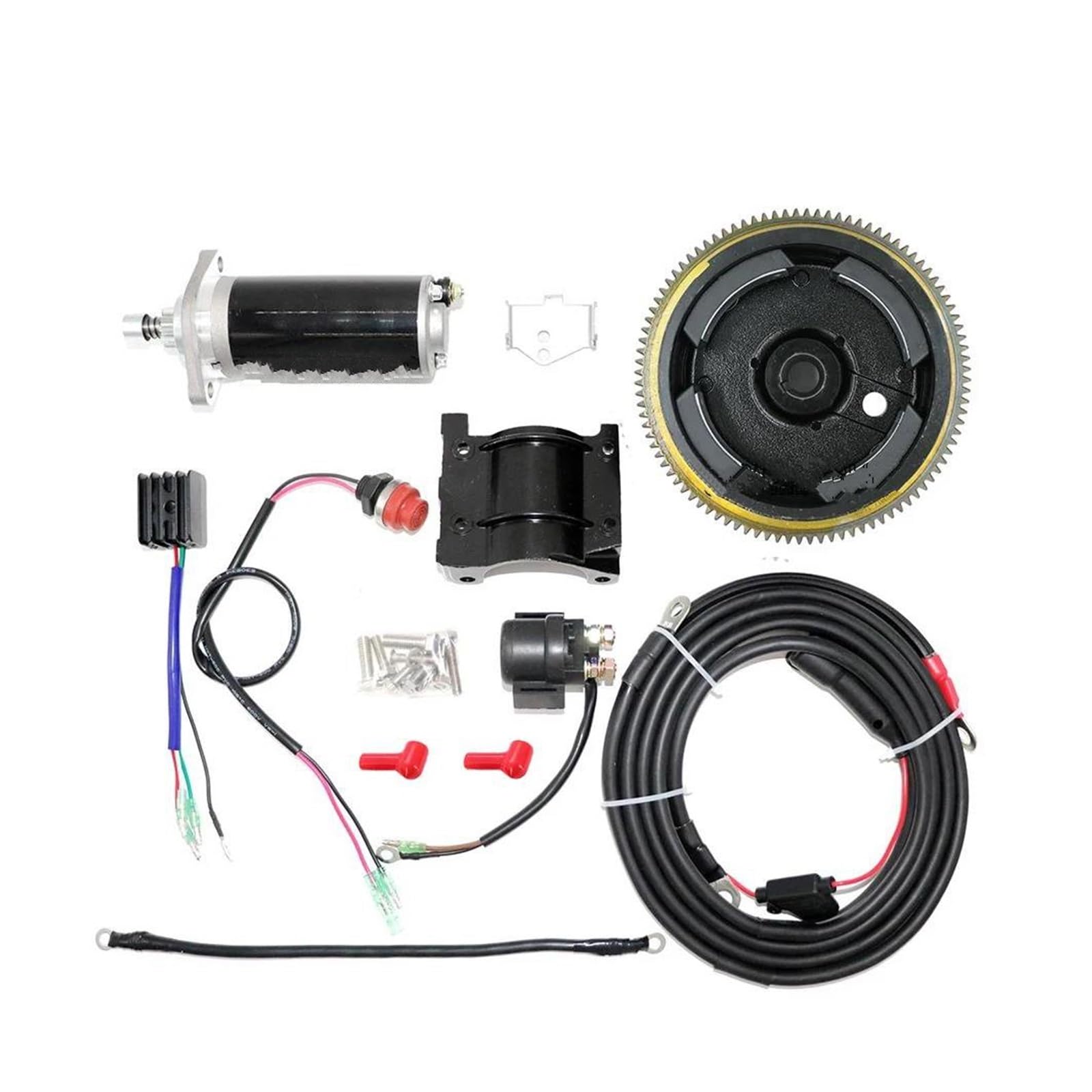 Anlasser Starter Anlassermotor Für 2 Hub 15HP Boot Motor Außenbordmotor Hinten Control Ändern Zu Elektrische Start Motor Kit von FTJKKVV