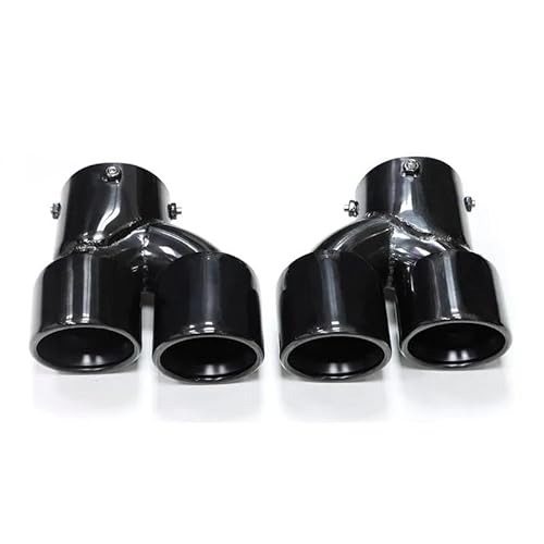 Endrohr 1 Paar Für G22 G23 G26 M440i 2021 2022 2023 Dual-Auspuffrohr Schalldämpferspitze Auspuffanlage Düse Endrohr Auto Quad Auspuffspitze Auspuffblende(Black A) von FTJKKVV