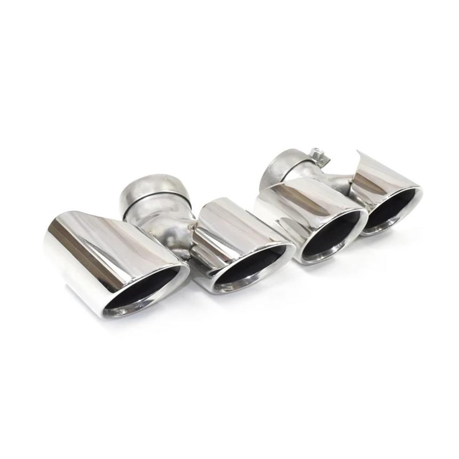 Endrohr Für Carrera 911 911,1 911,2 2008-2022 304 Edelstahl Quad Auspuff Spitze Schalldämpfer Spitze Auto Hinten Exhuast System Rohr Auspuffblende(16-20 Silver) von FTJKKVV