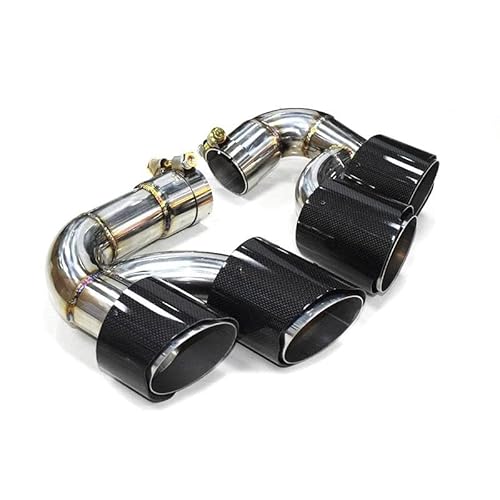 Endrohr Für X5M G05 X6 G06 X7 G07 2019 2020 Quad Carbon Auspuff Tip Muffler Spitze 304 Edelstahl Auto Auspuffrohr Endrohr Auspuffblende(Carbon Fiber 3.0T) von FTJKKVV