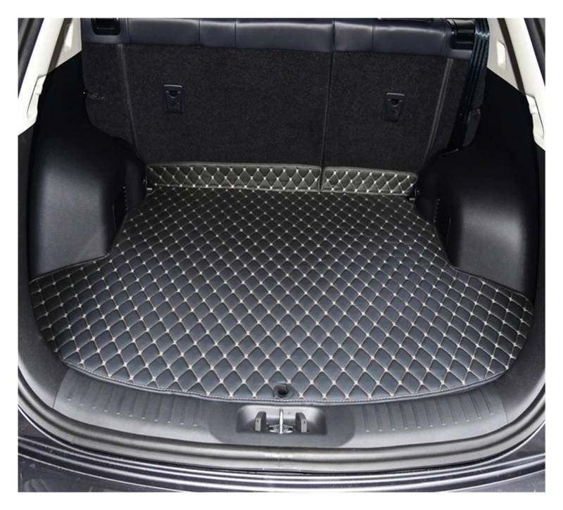 Kofferraummatten 1pc Auto Nach Hinten Stamm Matte Für CHANGAN CS55 Plus 2020-2025 Leder wasserdichte Für Cargo-Liner Pad Anti-schmutzig Kofferraum schutzmatte(Black Beige) von FTJKKVV