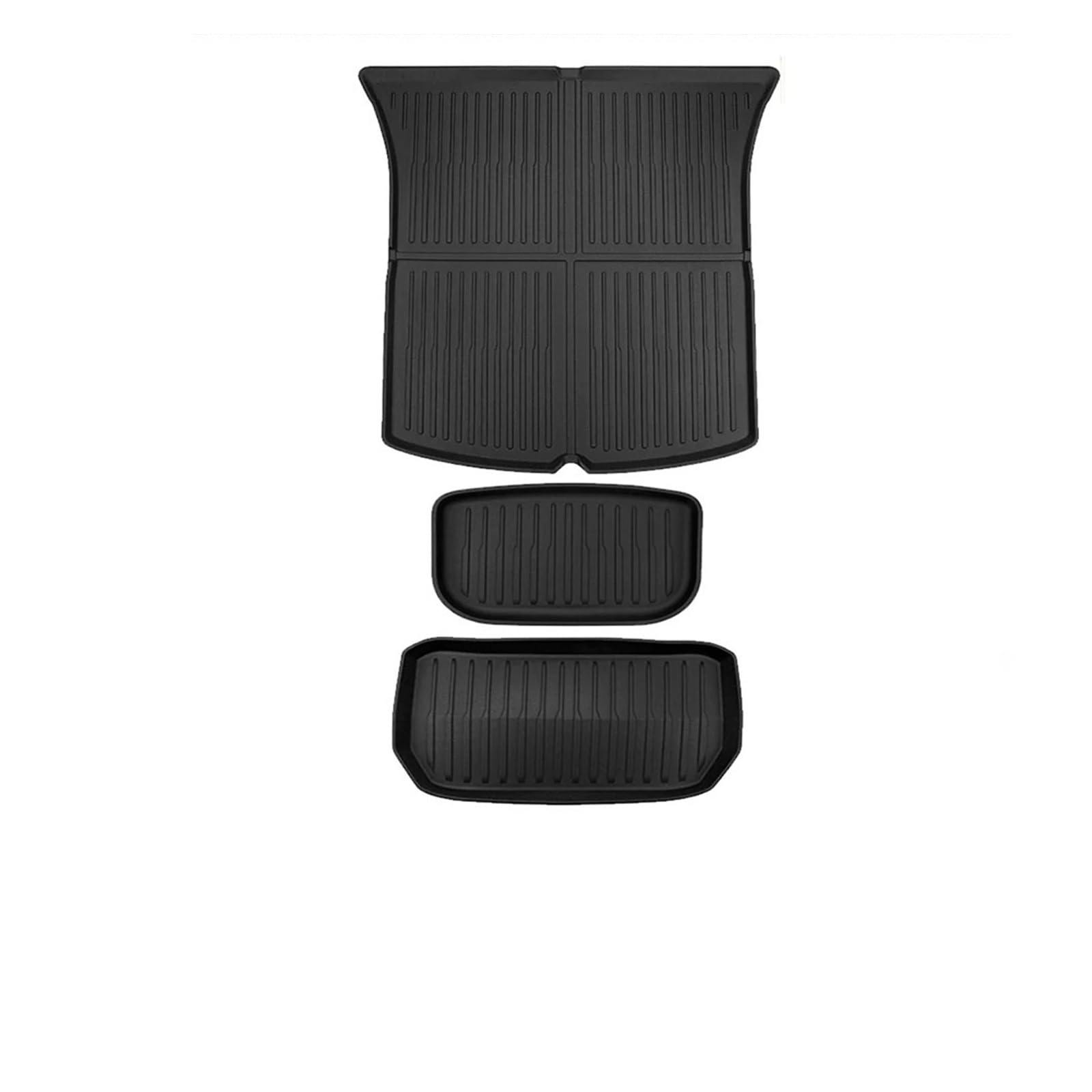 Kofferraummatten All Weather Full Set Cargo Liners 3D TPE Geruchlose Bodenmatte Kofferraum Frunk Matte TPE Für Tesla Für Modell Y Fußmatten 2024 2023 2022 2021 Kofferraum schutzmatte(3pcs trunk mats,L von FTJKKVV