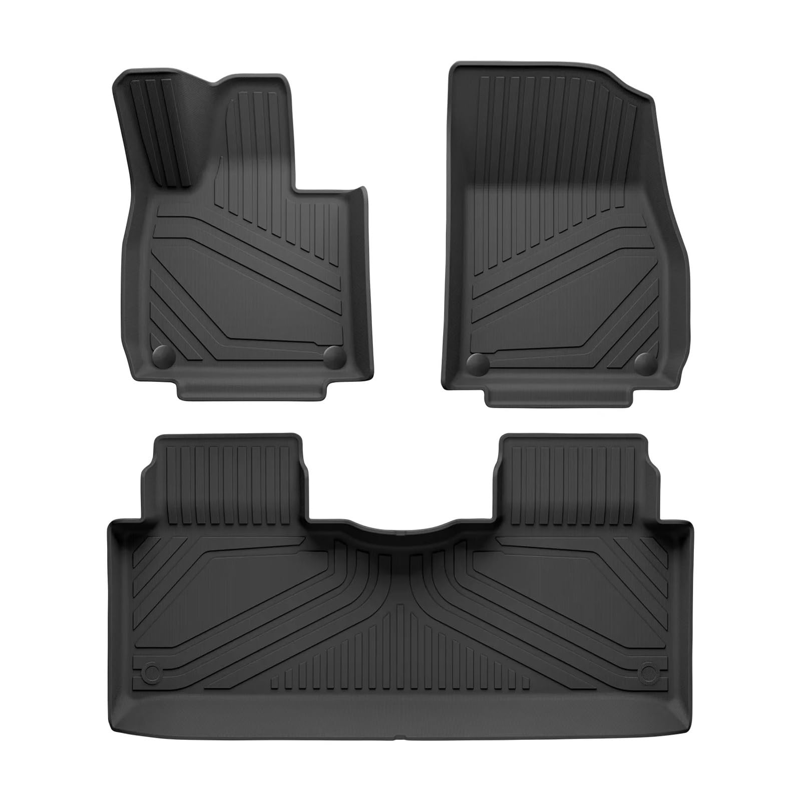 Kofferraummatten Auto-Fußmatten Cargo-Liner Kofferraum-Pad TPE 3D Für Xiaopeng Fußmatte Wasserdicht Geruchlos Tablett-Set Schwarz Für Xpeng G6 Kofferraum schutzmatte(3pcs Floor mats) von FTJKKVV