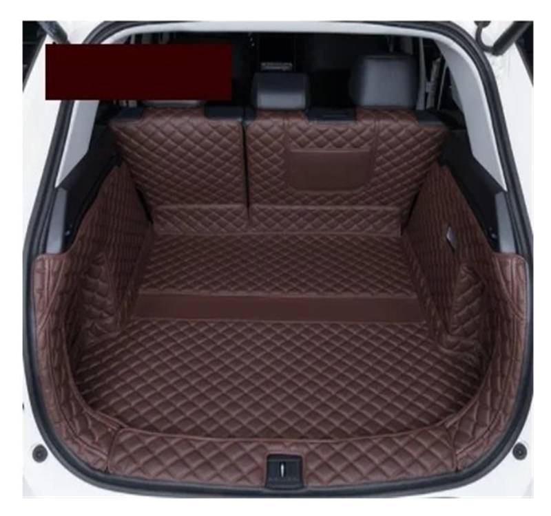 Kofferraummatten Auto Zubehör Stamm Schutz Leder Matte Catpet Innen Abdeckung Für Toyota Für RAV4 Für RAV 4 XA50 XA 50 2020 2021 Kofferraum schutzmatte(Full Cover Brown) von FTJKKVV