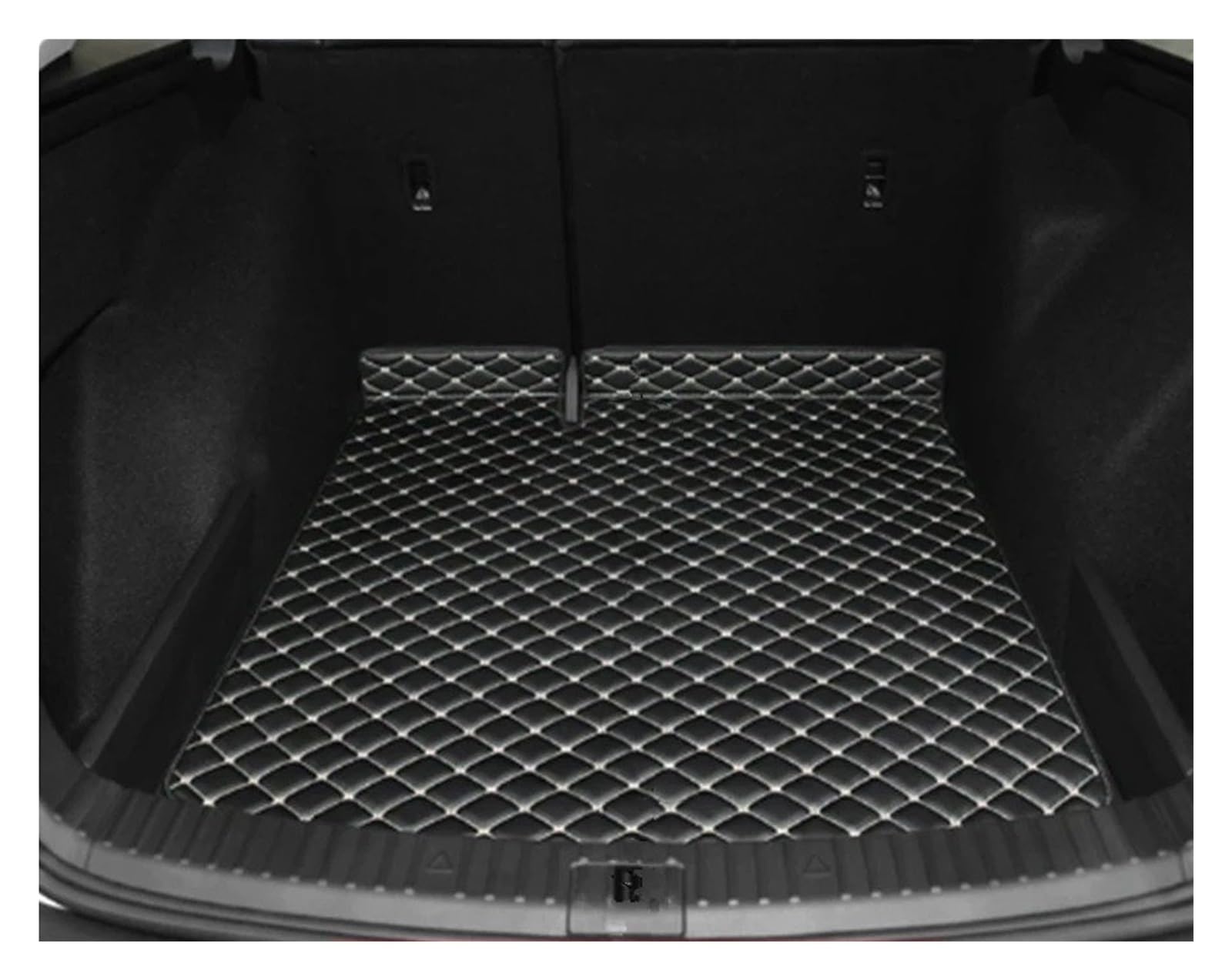 Kofferraummatten Custom Car Styling Stamm Haupt Matte Für Skoda Für KODIAQ 2016-2025 wasserdichte Anti Scratch Nicht-Slip Schützen Abdeckung Kofferraum schutzmatte(A Black Beige) von FTJKKVV