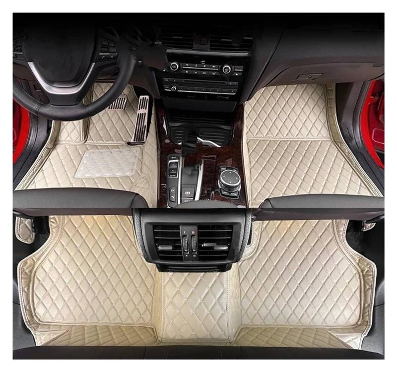 Kofferraummatten Für 3 Serie GT F34 2013-2019 Auto Kofferraum Abdeckung Pad Innen Schutz Zubehör Auto Vollständige Abdeckung Stamm Matte Kofferraum schutzmatte(Beige-Floor) von FTJKKVV