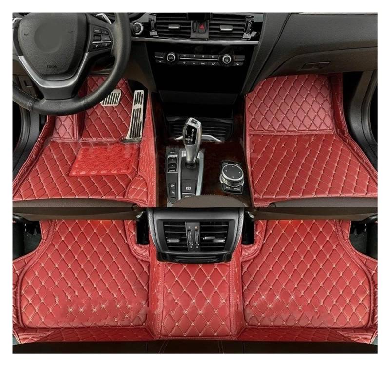 Kofferraummatten Für 5 Series GT F07 550i 535i (5 Sitze) 2010 2011 2012 2013 Auto-Fußmatten Teppichbezug Innenzubehör Kofferraum schutzmatte(Wine Red-1 Set,B) von FTJKKVV