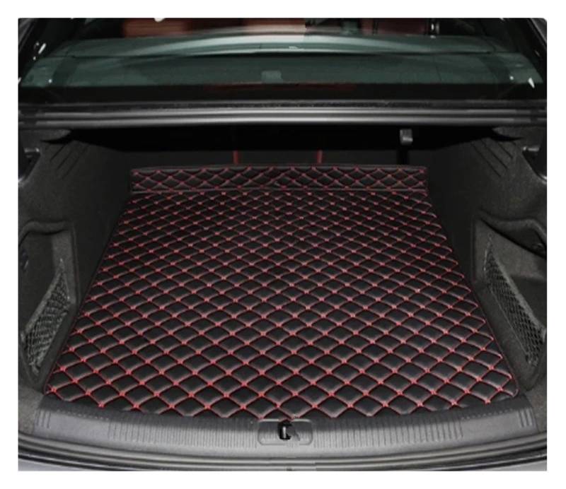 Kofferraummatten Für A4 B9 8W 2017-2025 Wagon Sedan Custom Car Trunk Hauptmatten wasserdichte Anti Scratch Non-Slip Schützen Abdeckung Kofferraum schutzmatte(A Black red) von FTJKKVV