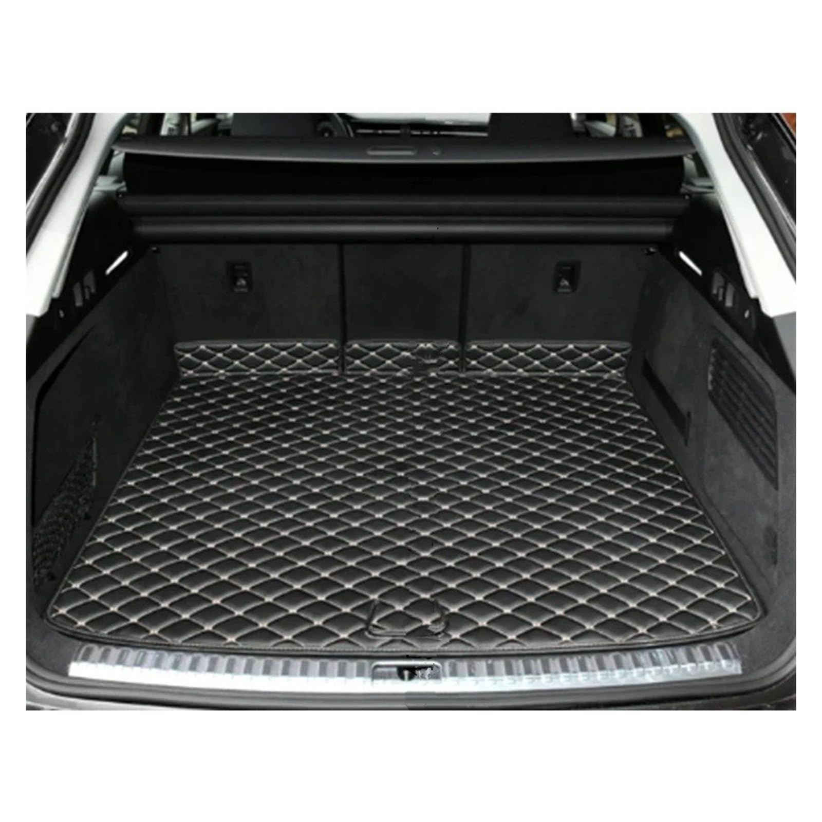 Kofferraummatten Für A6 C8 4K 2020-2025 Custom Car Trunk Hauptmatten Sedan Wagon Wasserdicht Anti Scratch rutschfeste Schutzabdeckung Kofferraum schutzmatte(A Black Beige) von FTJKKVV