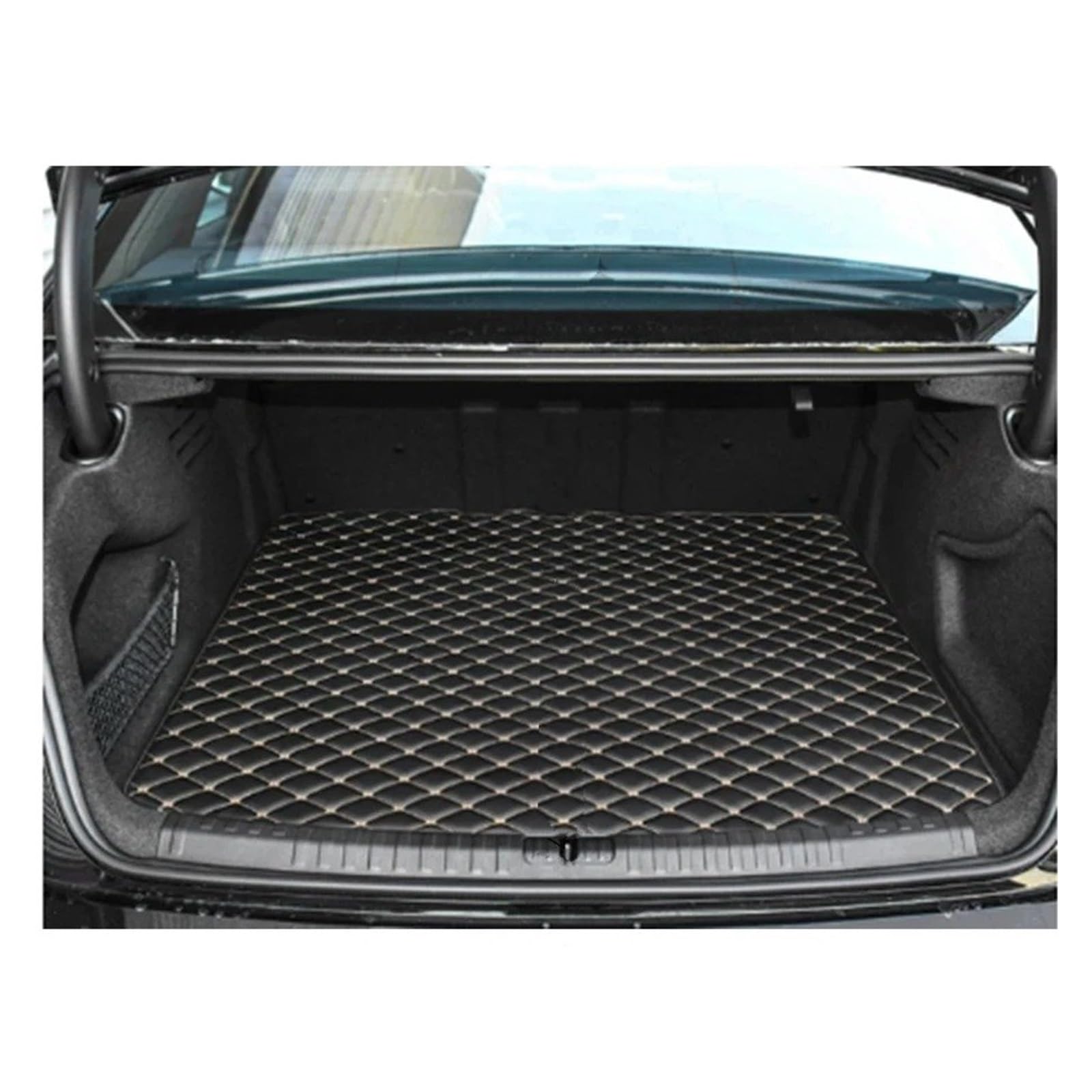 Kofferraummatten Für A6 C8 4K 2020-2025 Custom Car Trunk Hauptmatten Sedan Wagon Wasserdicht Anti Scratch rutschfeste Schutzabdeckung Kofferraum schutzmatte(B Black Beige) von FTJKKVV