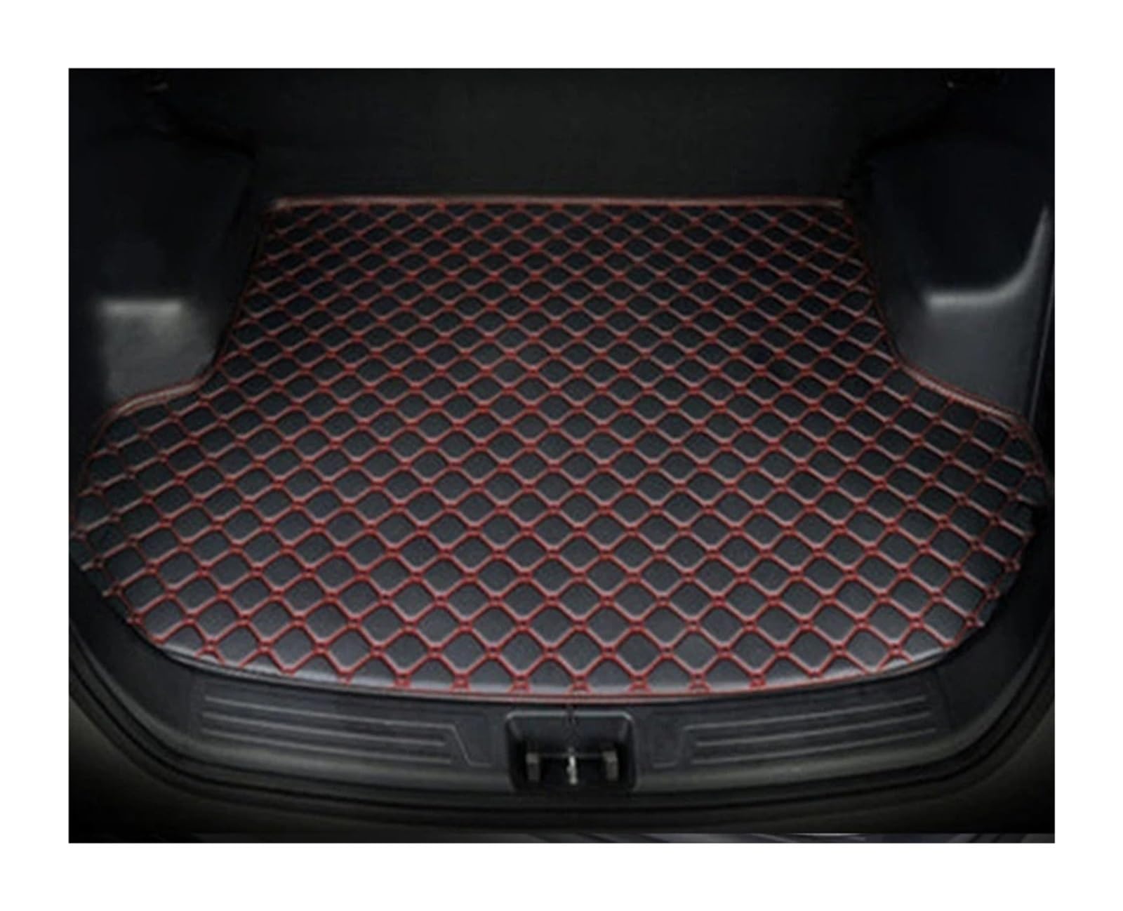 Kofferraummatten Für Benz Für C-Klasse 2008-2013 Für C-Klasse 2015-2021 Kofferraum Matte Hinten Für Cargo-Liner Kofferraum Abdeckung Kofferraum schutzmatte(Black Red,E) von FTJKKVV