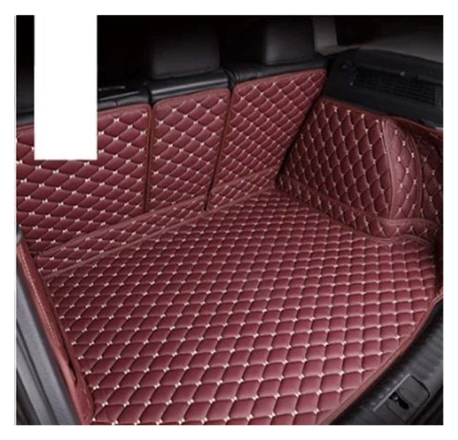 Kofferraummatten Für CR-V 2017-2021 Custom Leder Auto Stamm Matten Hinten Stamm Boden Matte Tablett Teppich Schlamm Kofferraum schutzmatte(Wine red) von FTJKKVV